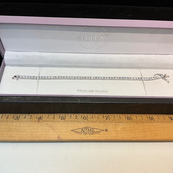 Lulea Sterling Silver and CZ Tennis Bracelet - Picture 2 of 9